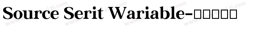 Source Serit Wariable字体转换